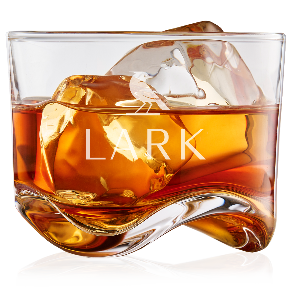 LARK Signature Crystal Wave Glass